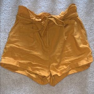 F21 tie paper bag waist shorts